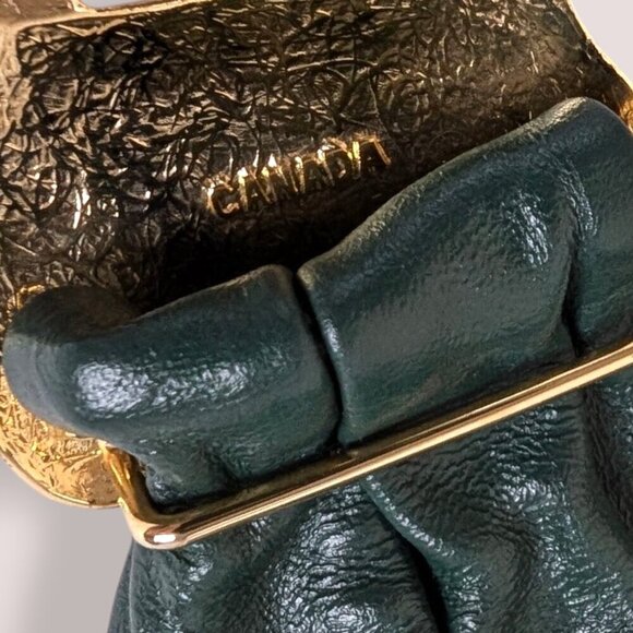 🍁Vintage Century Green Faux Leather Accent Belt - Picture 5 of 5